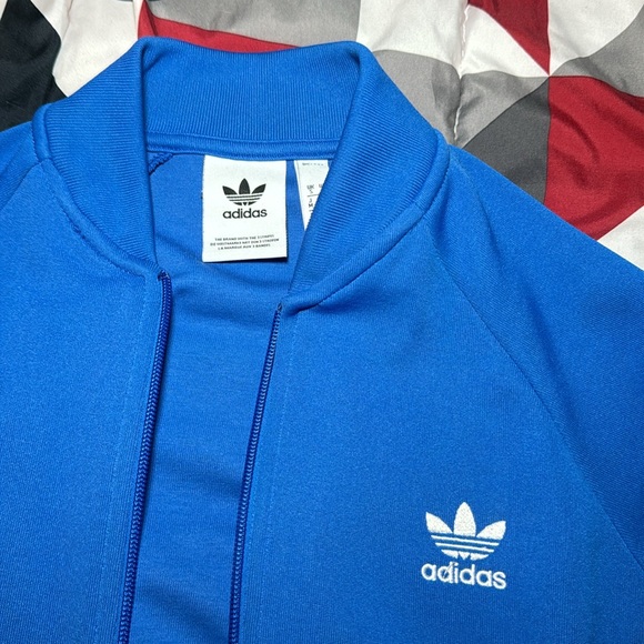 Adidas blue jacket with adidas logo 🔥 - Picture 2 of 4